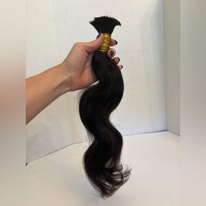 New Real Hair Bundle Indian Body Wave 1B Natural 18” Black Brown OS